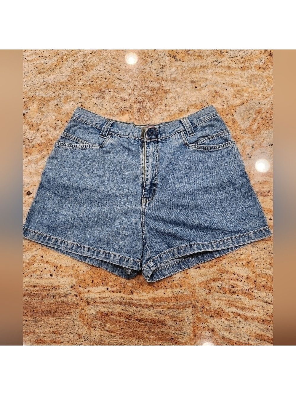 Vintage Arizona Denim Shorts with Velcro Closure and Velcro Back Pockets - Picture 2 of 9
